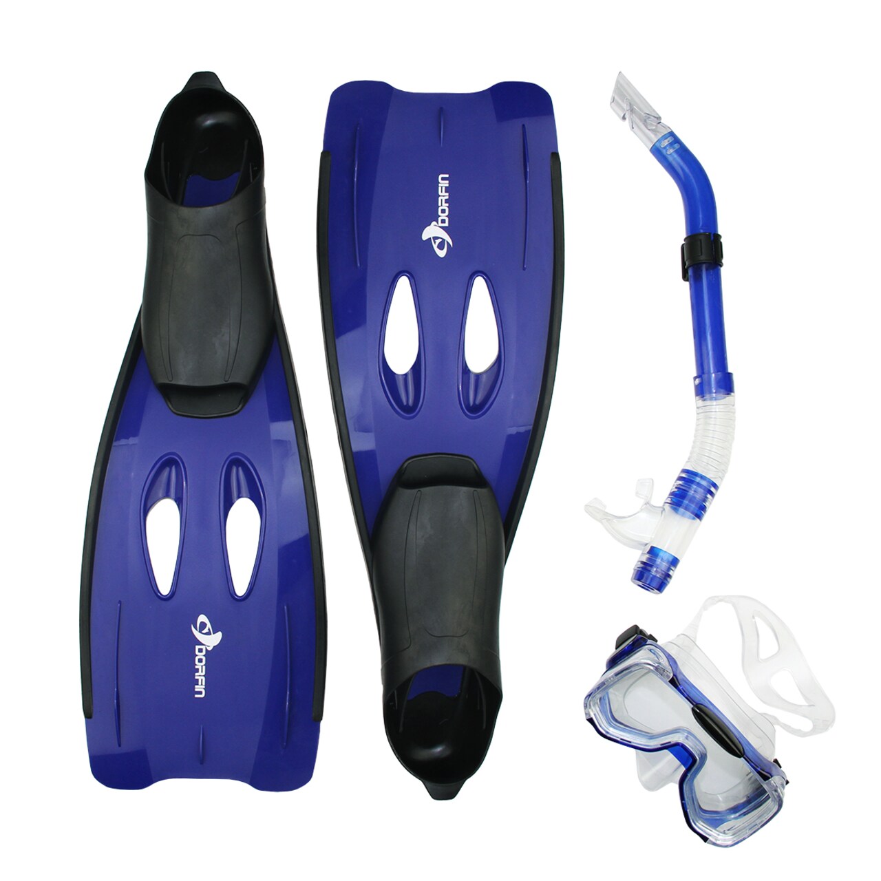 Pool Central 18" Blue and Black Reef Diver Adult Pro Scuba Snorkeling Swimming Pool Set - Extra Small